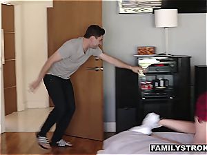 insatiable step-siblings nearly get caught doing prohibited sexual acts