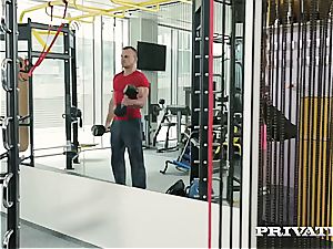 towheaded Sarah Kay Gets ass-fucked in the Gym