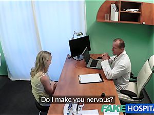 FakeHospital lovely towheaded patient gets vulva exam